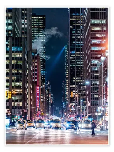 New York Sixth Avenue at Night de Sascha Kilmer
