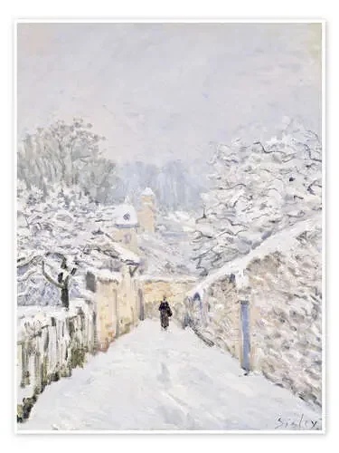 Nieve en Louveciennes de Alfred Sisley Bridgeman Images