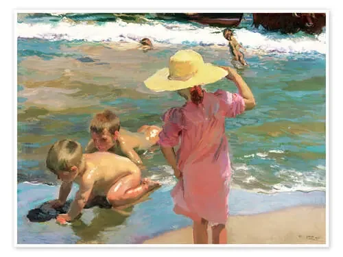 Niños a la orilla del mar de Joaquín Sorolla y Bastida Master Collection