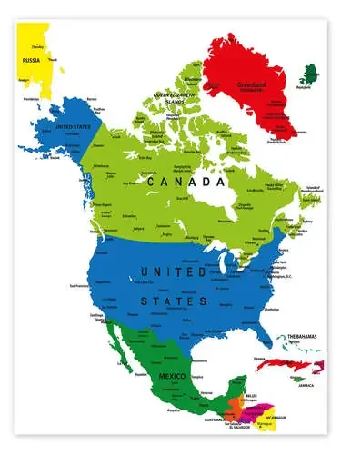 North America – Political Map Editors Choice