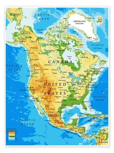 North America – Topographic map Editors Choice