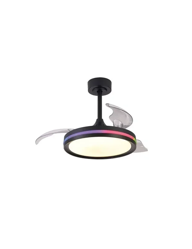 North Ventilador de Techo Mantra Negro con CCT y RGB