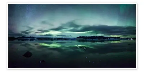 Northern Lights Panorama Jokulsarlon de Matteo Colombo