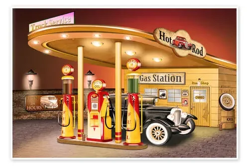 nostalgic gas station, american style de Kalle60