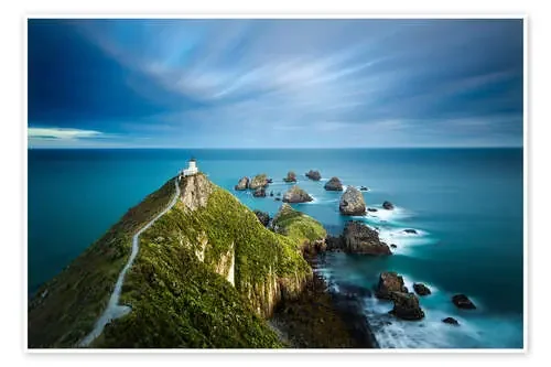 Nugget Point Lighthouse, Nugget Point, Otago, South Island, New Zealand, Pacific de John Alexander Robert Harding