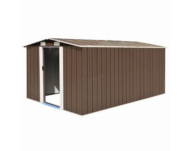 Nuova Collezione vidaXL caseta de jardín metal marrón 257x392x181 cm | Brico Depôt