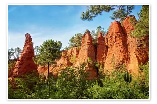 Ochre rocks in Roussillon,Provence de Elena Schweitzer