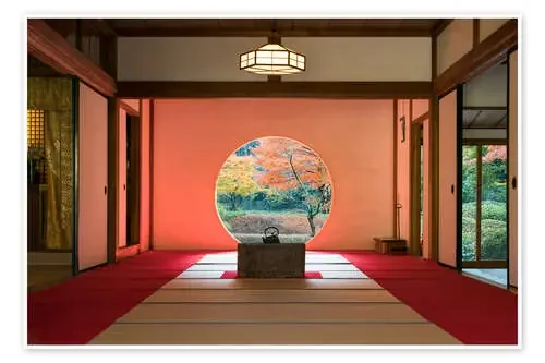 Oculus in Meigetsu-in Temple in Kamakura, Japan de Jan Christopher Becke