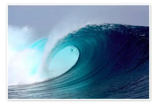 Ola tropical azul para surfear de Paul Kennedy