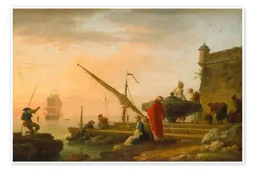 Oriental Seaport at Sunrise, 1755 de Claude Joseph Vernet ARTOTHEK
