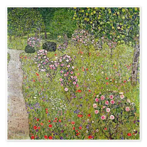 Orquídeas y rosas de Gustav Klimt Bridgeman Images