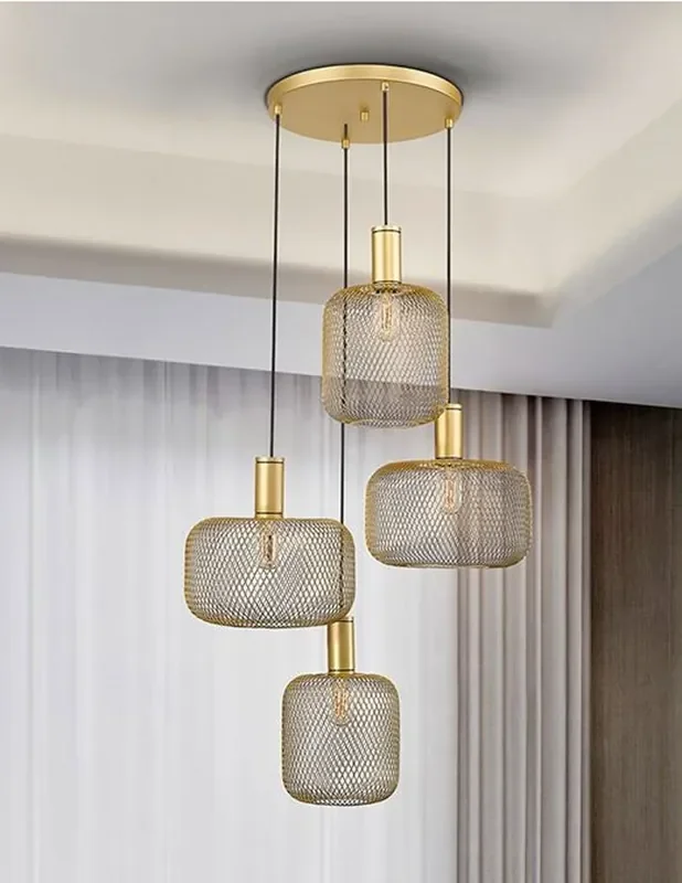 Osiris Lámpara Schuller 4 Luces Oro