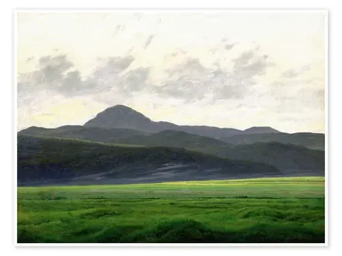 Paisaje con montañas de Caspar David Friedrich Master Collection