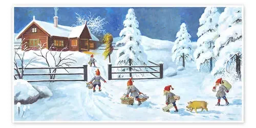 Paisaje de invierno en la montaña de Jenny Nyström Master Collection