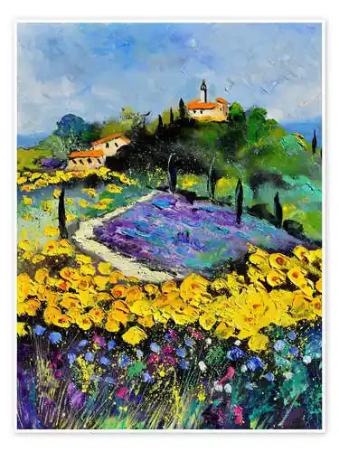 Paisaje florido en la Provenza de Pol Ledent
