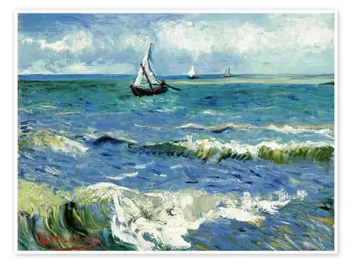 Paisaje marino cerca de Saintes-Maries-de-la-Mer de Vincent van Gogh Master Collection