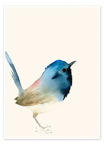 Pájaro azul oscuro de Catherina Türk