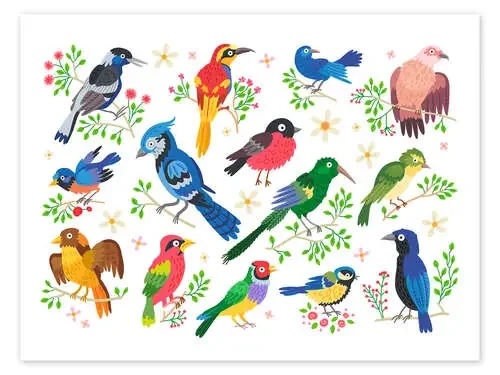 Pájaros coloridos I de Kidz Collection Editors Choice