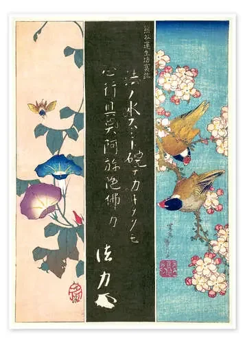 Pájaros y flores de Katsushika Hokusai Master Collection