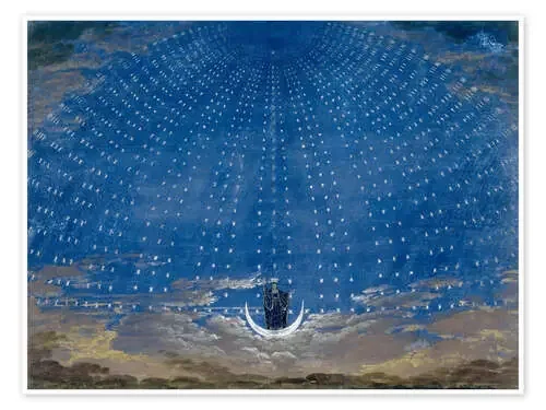Palacio de la reina en la noche de Karl Friedrich Schinkel Master Collection