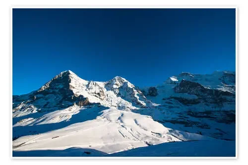 Panoramic view from Lauberhorn with Eiger Mönch and Jungfrau mountain peak de Peter Wey