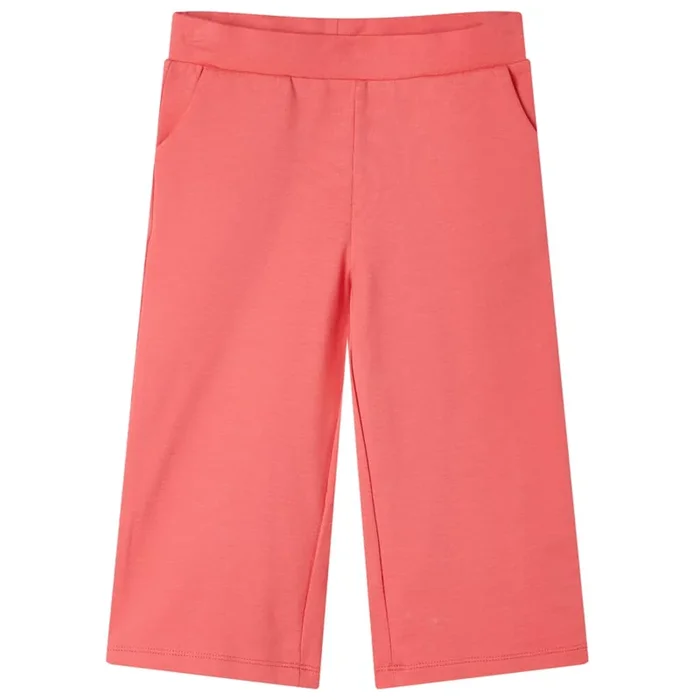 Pantalón infantil con perneras anchas coral 104