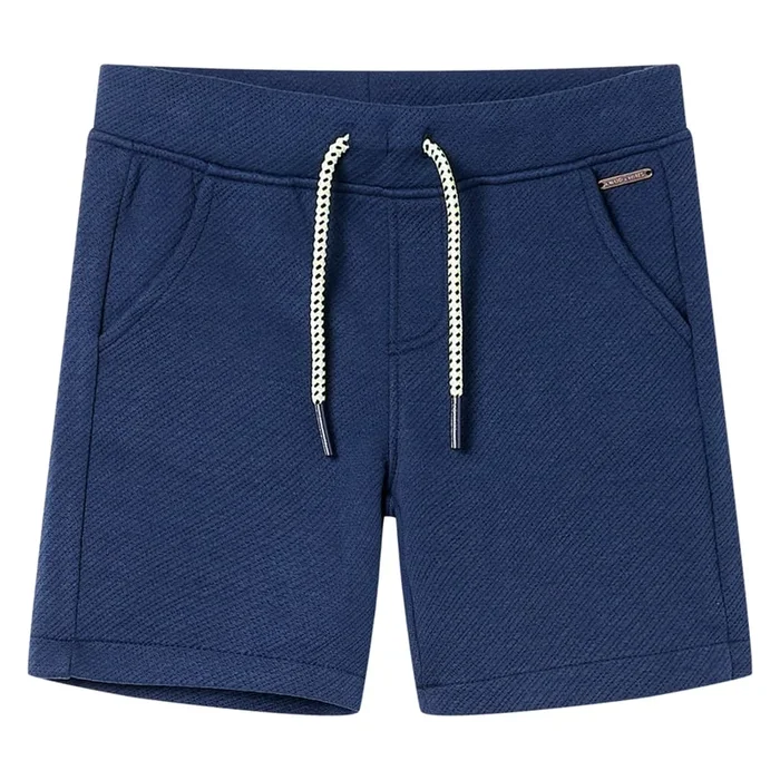 Pantalones cortos infantiles con cordón azul oscuro 92 (2)