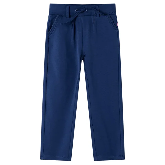 Pantalones infantiles con cordón azul marino 116