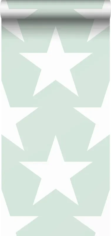 papel pintado estrellas menta verde de Sanders & Sanders – 935258