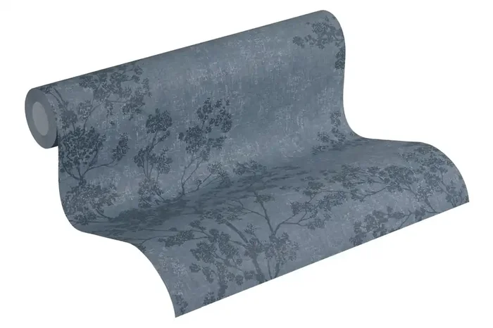 papel pintado flores azul oscuro de Livingwalls – AS-373974