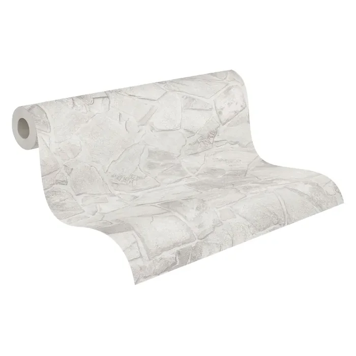 papel pintado piedra gris y blanco de A.S. Création – AS-389350