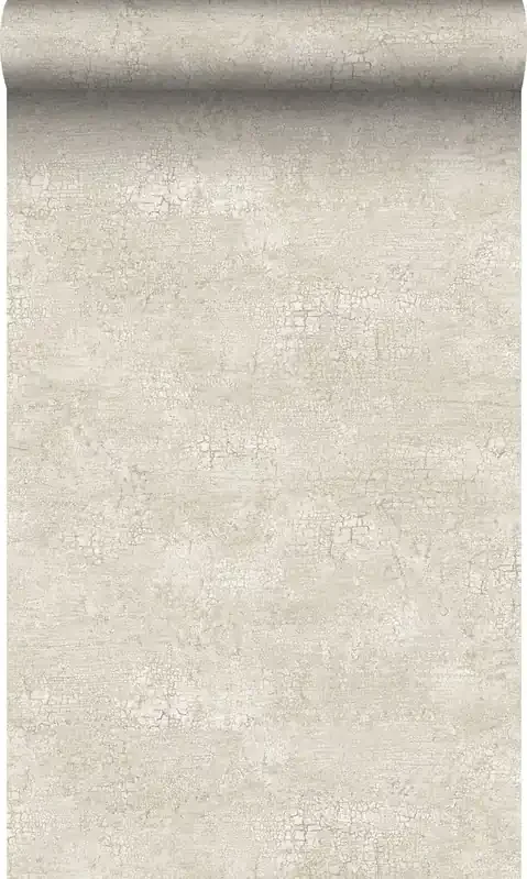 papel pintado piedra natural con efecto craquelé beige de Origin Wallcoverings – 347563