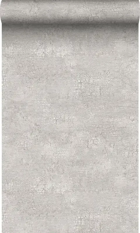 papel pintado piedra natural con efecto craquelé gris claro de Origin Wallcoverings – 347565