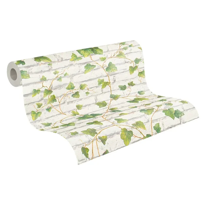 papel pintado piedra verde, blanco y marrón de A.S. Création – AS-319421