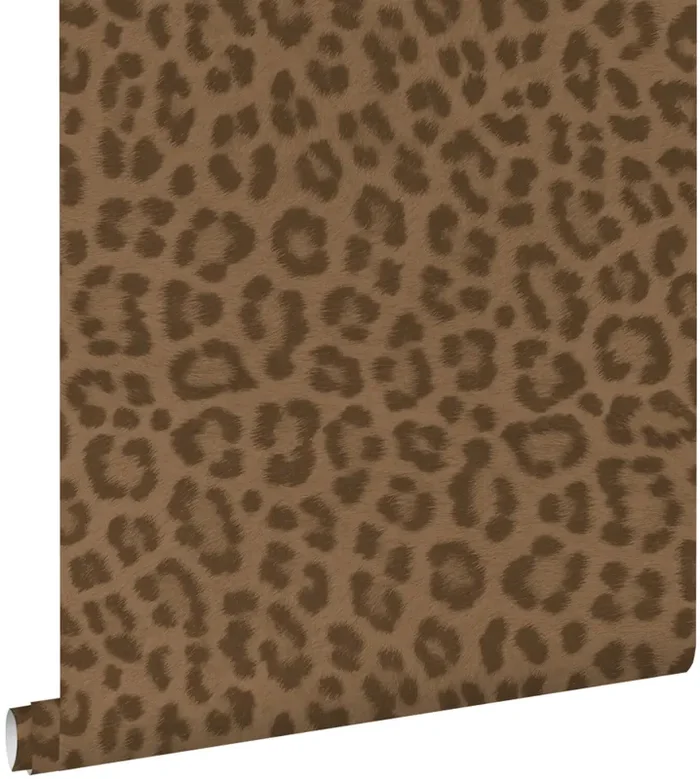 papel pintado piel de leopardo marrón oscuro de ESTAhome – 139969