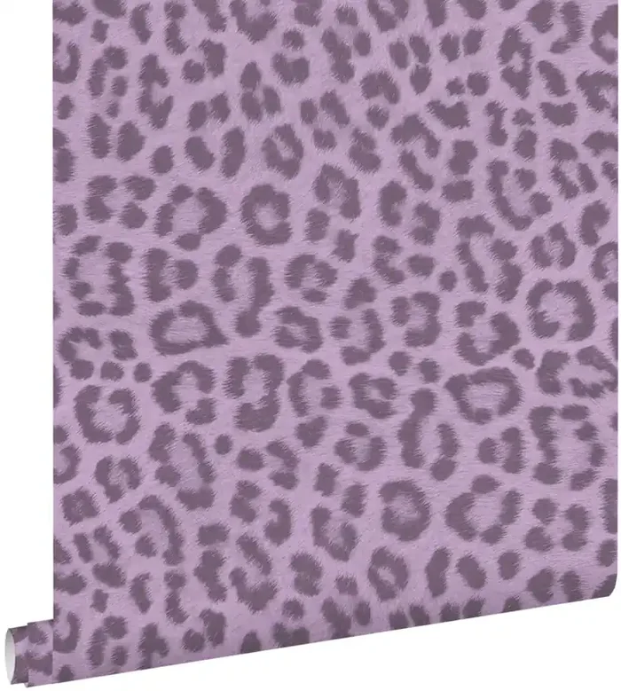 papel pintado piel de leopardo morado lila de ESTAhome – 131437