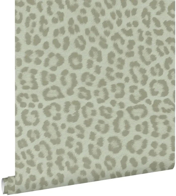 papel pintado piel de leopardo verde grisáceo de ESTAhome – 139966