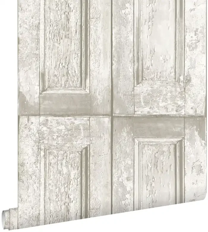 papel pintado puertas de paneles blanco de ESTAhome – 138205