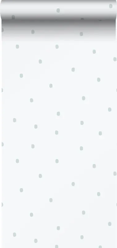 papel pintado puntos lunares azul claro y blanco de Sanders & Sanders – 640648