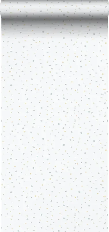 papel pintado puntos lunares azul, verde y blanco de Sanders & Sanders – 640641