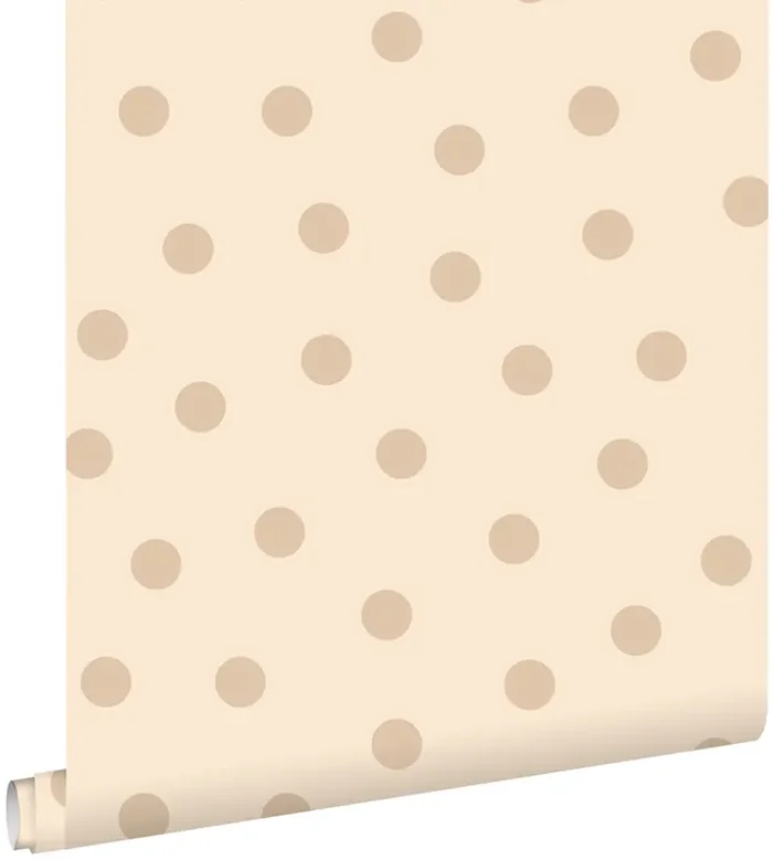 papel pintado puntos lunares beige de ESTAhome – 139730