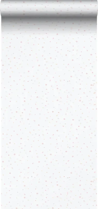 papel pintado puntos lunares rosa, azul y blanco de Sanders & Sanders – 640640