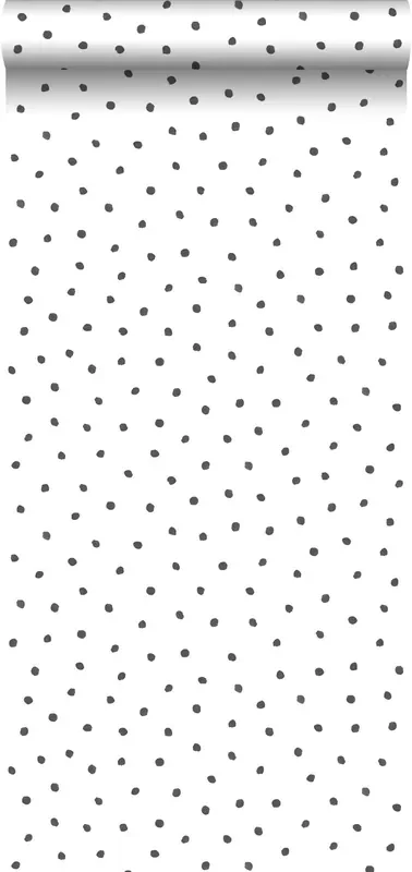 papel pintado puntos negro y blanco de ESTAhome – 138934