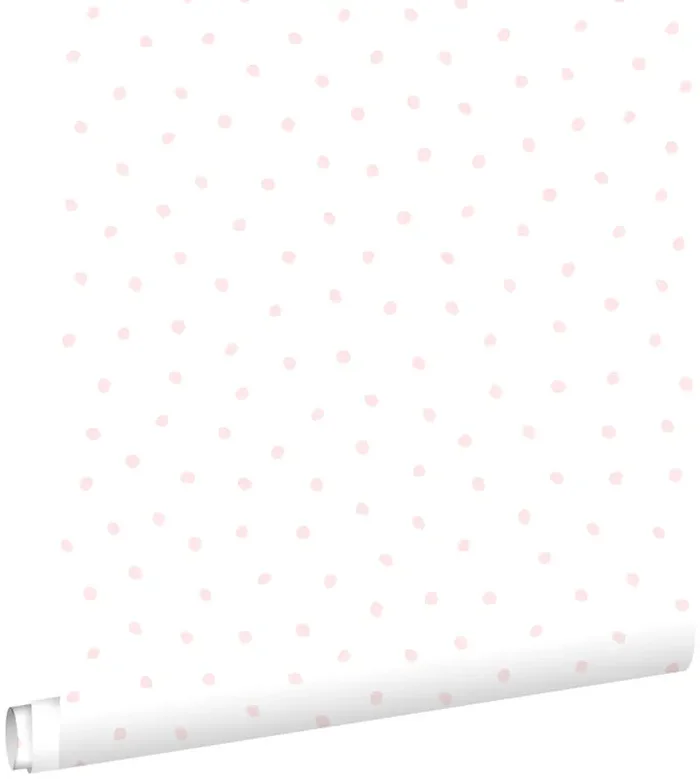 papel pintado puntos rosa claro y blanco de ESTAhome – 138936