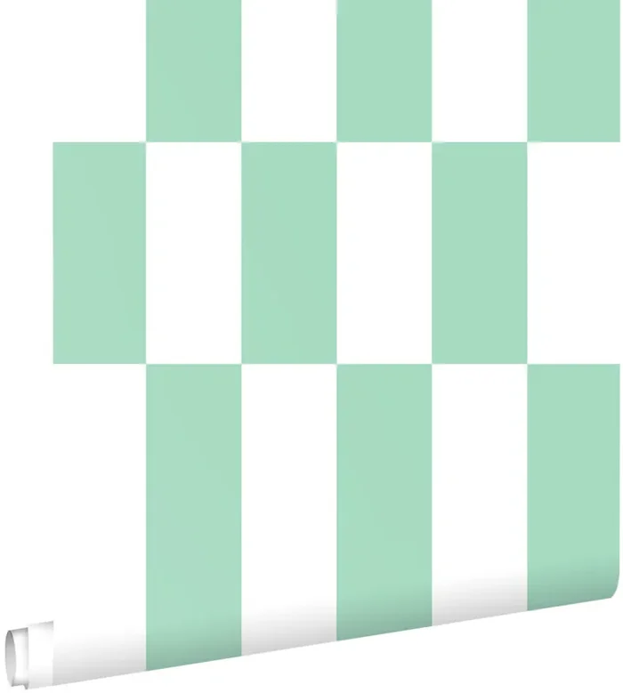 papel pintado raya menta verde y blanco de ESTAhome – 130919