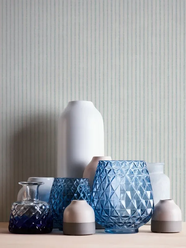 papel pintado rayado beige crema y azul de Livingwalls – AS-390764