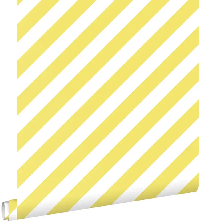 papel pintado rayas amarillo y blanco de ESTAhome – 139954