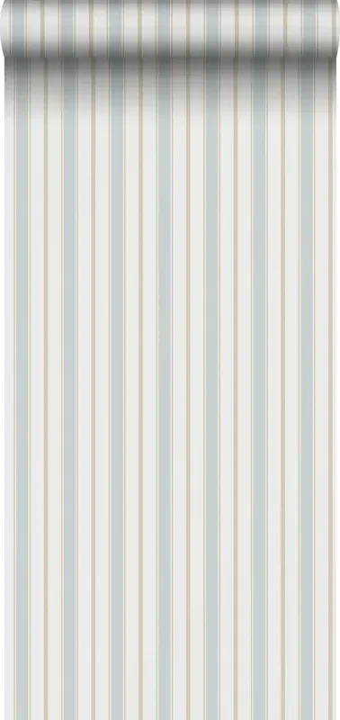 papel pintado rayas azul claro y beige de Sanders & Sanders – 640702