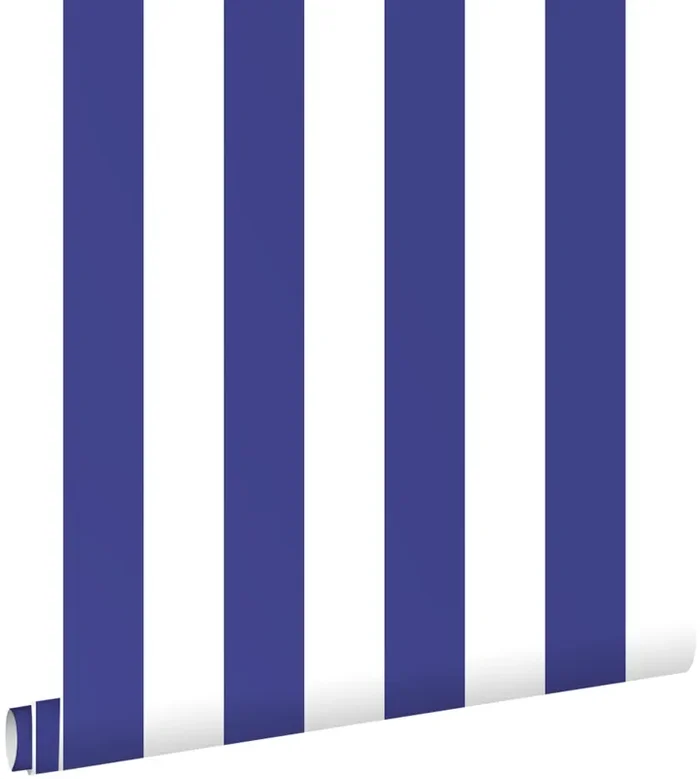 papel pintado rayas azul y blanco de ESTAhome – 131572