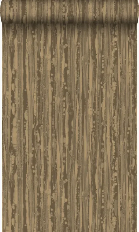papel pintado rayas marrón cobre brillante de Origin Wallcoverings – 346643